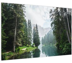 Kép az erdei tóról (90x60 cm)