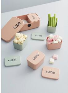 Goodies rózsaszín snack doboz, 8,2 x 6,8 cm - Design Letters