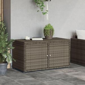 VidaXL szürke polyrattan kerti tárolószekrény 110 x 55 x 60,5 cm