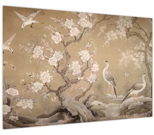 Kép - Rajzfilm japán táj (90x60 cm)