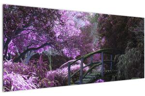 A lila kert képe (120x50 cm)