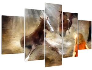 Kép - Üdvözöljük a világban, csikó (150x105 cm)