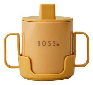 Mini Boss mustársárga gyerekbögre - Design Letters