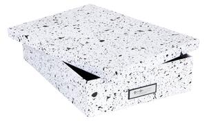 Oskar fekete-fehér tárolódoboz - Bigso Box of Sweden