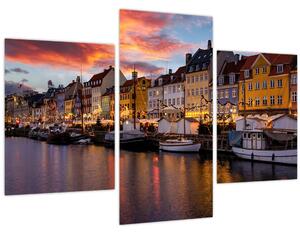 Kép - Nyhavn, Koppenhága (90x60 cm)