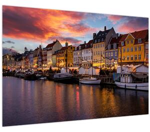 Kép - Nyhavn, Koppenhága (90x60 cm)