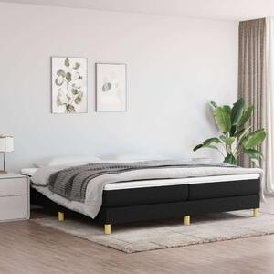 VidaXL Fekete Szövet Ágy Matraccal - 200x200 cm