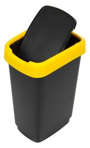 Fekete újrahasznosított műanyag szelektív szemetes készlet 3 db-os 25 l Twist – Rotho