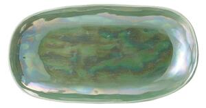 Paula zöld agyagkerámia szervírozó tányér, 23,5 x 12,5 cm - Bloomingville