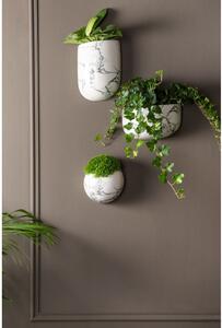 Oval kerámia függőkaspó márvány dekorral - PT LIVING
