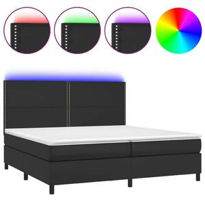 VidaXL LED-es Ágy - Műbőr - 200x200 cm
