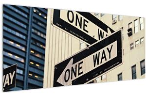 Kép - New York ONE WAY (120x50 cm)