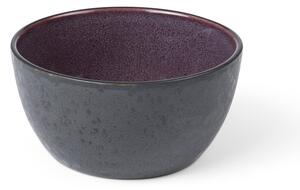 Premium lila-fekete agyagkerámia szervírozó tálka, ø 14 cm - Bitz