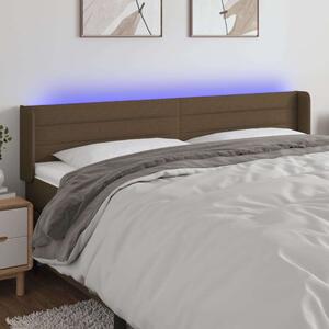 VidaXL LED Ágyfejtámla - Sötétbarna - 163cm