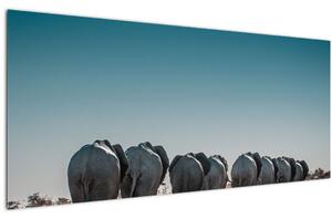Kép - Elefántok indulása (120x50 cm)