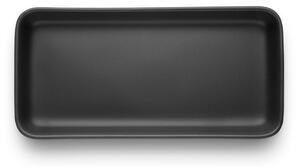 Nordic fekete agyagkerámia szervírozó tányér, 24 x 12 cm - Eva Solo