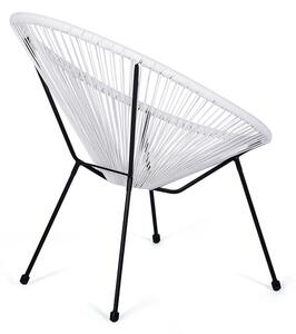 Avocado fehér kerti székek és Loris asztal, ø 35 cm - Bonami Selection