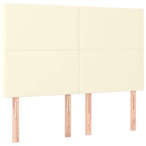 VidaXL 4 db krémszínű műbőr fejtámla 72 x 5 x 78/88 cm