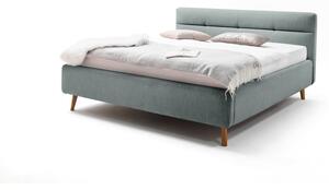 Lotte kék kétszemélyes ágy ráccsal és tárolóhellyel, 180 x 200 cm - Meise Möbel