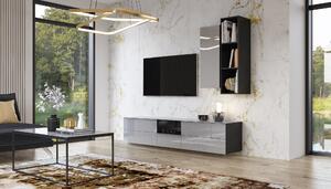 Falra szerelhető TV asztal Henry Typ 40 (szürke + magasfényű szürke). 1030290