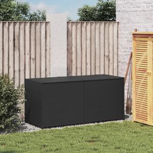 VidaXL fekete polyrattan kerti tárolóláda 283 L