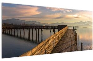 Kép - Az Obersee-tó partján (120x50 cm)