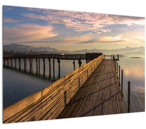 Kép - Az Obersee-tó partján (90x60 cm)