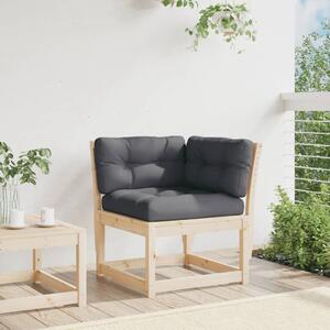VidaXL tömör fenyőfa kerti sarokkanapé párnával 73 x 73 x 78 cm