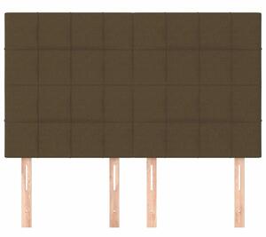 VidaXL 4 db sötétbarna szövet fejtámla 72 x 5 x 78/88 cm
