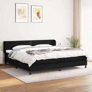 VidaXL Fekete Szövet Ágy Matraccal - 200x200 cm