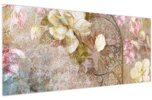 Kép - Virág dísz (120x50 cm)