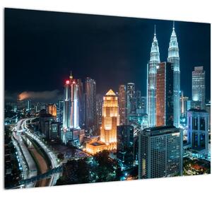 Kép - Éjszaka Kuala Lumpurban (70x50 cm)