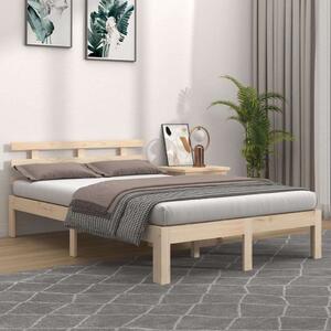 VidaXL tömör fa ágykeret 135 x 190 cm (4FT6 Double)