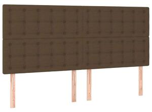 VidaXL 4 db sötétbarna szövet fejtámla 80 x 5 x 78/88 cm