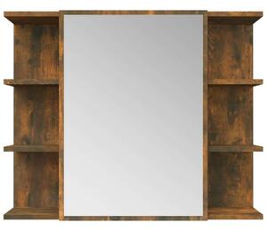 VidaXL Fürdőszobabútor Tükörrel - Füstös Tölgy - 80x20,5x64 cm