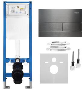 Beépíthető WC Tartókeret Szett Slim 024N T Titan Nyomólappal