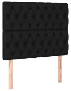 VidaXL Fekete Szövet LED Fejtámla - 90x128cm