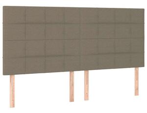 VidaXL Állítható Fejtámla - Bézs Szövet - 4 db - 80x5x78/88cm