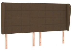 VidaXL sötétbarna szövet fejtámla szárnyakkal 203x23x118/128 cm