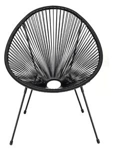 Avocado fekete kerti szék mesterséges rattanból - Bonami Selection