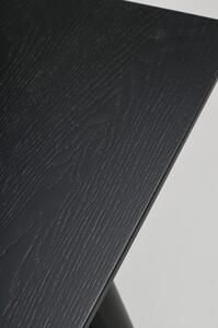 Lotta fekete étkezőasztal, 140 x 90 cm - Rowico