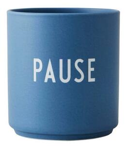 Favourite Pause kék porcelánbögre - Design Letters
