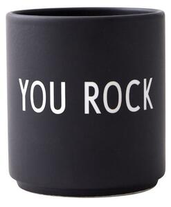 Fekete porcelán bögre 300 ml You Rock – Design Letters
