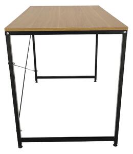 KONDELA Íróasztal tölgy/fekete, 100x60 cm, MELLORA