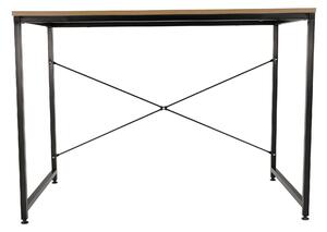 KONDELA Íróasztal tölgy/fekete, 100x60 cm, MELLORA