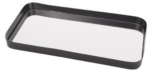 Rectangle fekete tálca tükörrel, szélesség 20 cm - PT LIVING
