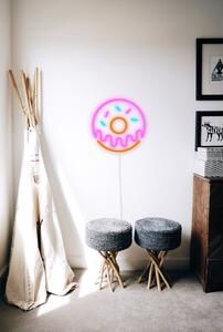 Donut rózsaszín világító fali dekoráció, ø 40 cm - Candy Shock