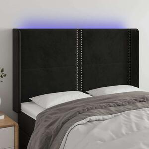Bársony LED Fejtámla - Fekete - 147x16x118/128cm