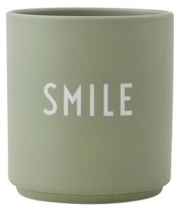 Favourite Smile világoszöld porcelánbögre - Design Letters