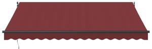 VidaXL burgundi vörös kézzel kihúzható napellenző 400 x 300 cm